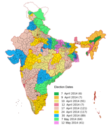 Election Dates Of Indian General Election, 2014